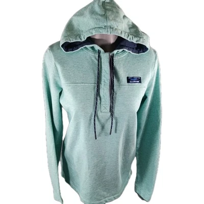 LL Bean Suave Algodón Rugby Pullover Sudadera con Capucha Verde Agua Talla S Preppy Academia  Foto 1 de 4