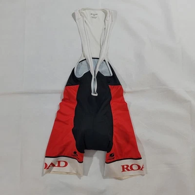 Шорты Voler средние черные красно-белые велосипедные цельные нагрудник джерси мужские с подкладкой - Изображение 1 из 4