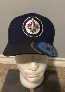 Winnipeg jets Reebok center ice Fitted Hat Sz L/XL FREE SHIPPING - Picture 1 of 6