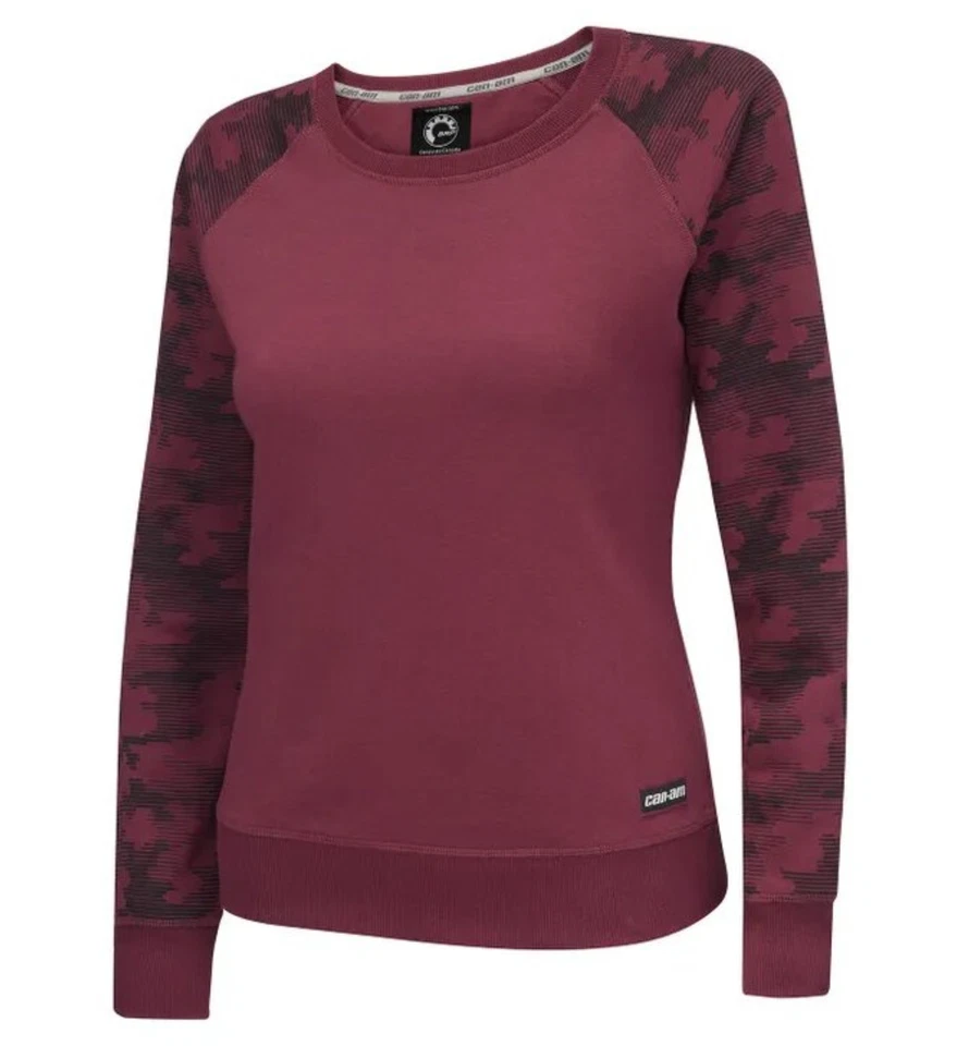 Sudadera para mujer OEM BRP Can-Am cuello redondo roja X-pequeña 4545040232 Foto 1 de 4