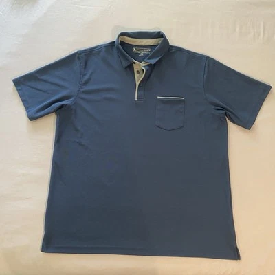 Pebble Beach Golf Polo Shirt Mens XL Dry-Luxe Performance Blue Short Sleeve - Image 1 of 4