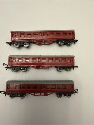 Lote de 3 vagones de pasajeros rojos diecast LONE STAR M16001 Foto 1 de 4