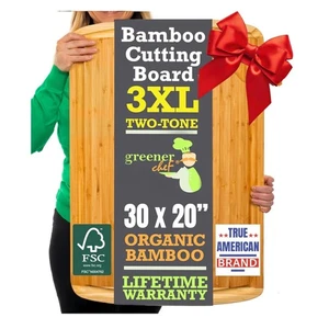 Tagliere in bambù massiccio 30x20 per intagliare e intrattenere - pronto regalo - Foto 1 di 11