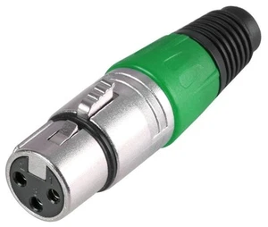 PRO SIGNAL - 3 Polige XLR Aansluiting, Groen - Afbeelding 1 van 1