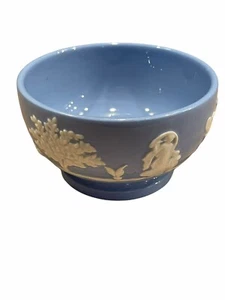 Jasper Ware Dudson Bros Made In England Blue Sugar Bowl Excellent Condition - Picture 1 of 8