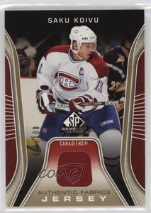 2006 SP Game Used Edition Authentic Fabrics Gold Jersey /100 Saku Koivu #AF-SK