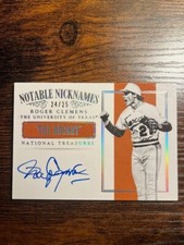 2015 Panini National Treasures Roger "The Rocket" Clemens Signatures 24/25