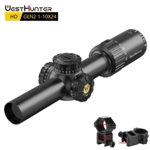 WestHunter HD GEN2 1-10X24 IR SFP LPVO Compact Scope 30mm Tube Optical Sights - Picture 1 of 8
