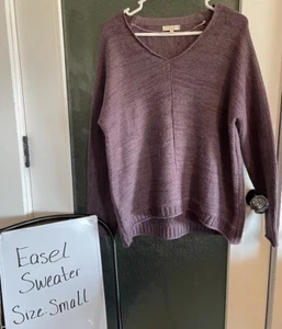 Easel Knitted Sweater Purple Sz S - Picture 1 of 4