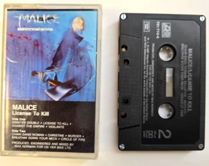 Malice– Licence To Kill cassette tape 1987 on Atlantic heavy Metal - Picture 1 of 11