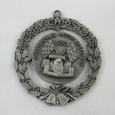 IMS Merry Christmas Indianapolis Motor Speedway 500 Pewter Ornament - Image 1 of 4