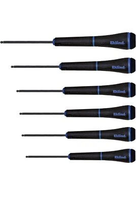 Eklind 92600 PSD ball hex screwdrivers , 6pc Metric set  High Quality made in US - Image 1 of 2