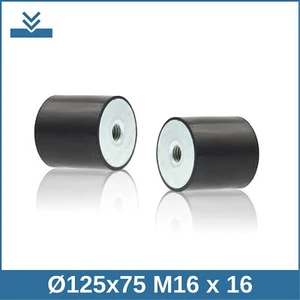 C Ø125x75 M16 x 16 NK 55° Shore Gummi Metall Puffer Silentblock - Picture 1 of 2