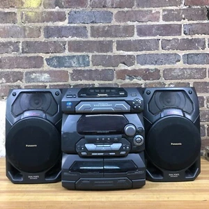 Panasonic SA-AK17 5 CD Changer Radio Dual Cassette Deck Stereo System (TESTED) - Picture 1 of 9