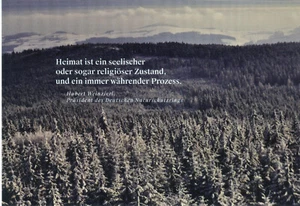 Postkarte SOUVENIR Kunstkarte mit Zitat Weinzierl z.Thema Heimat limitiert & neu - Bild 1 von 1