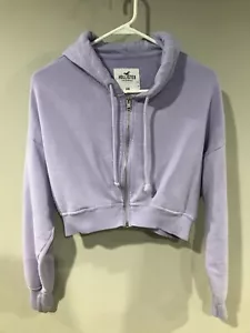 Hollister Womens XXS Purple Hoodie Front Zip - Picture 1 of 4