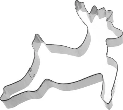 Reno ciervo Navidad 5"" cortador de galletas animal de metal Foto 1 de 4