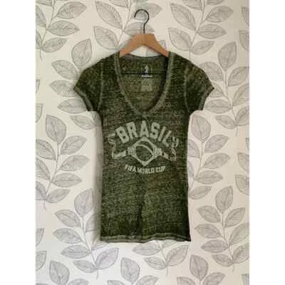 Fifa World Cup Brasil Green T-shirt, Size S - Image 1 of 3