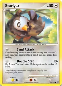 STARLY 75/100 - COMUNE NON HOLO - DP Stormfront - CARD POKEMON 2008 - NM - Foto 1 di 2