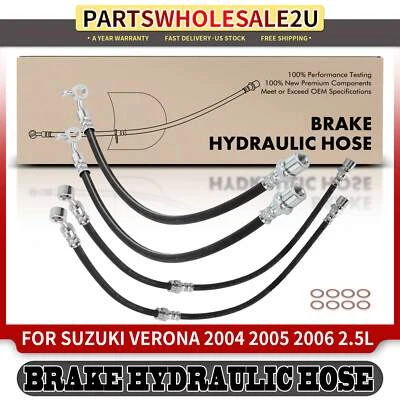 4x Manguera hidráulica de freno lateral delantero y trasero para Suzuki Verona 2004 2005 2006 2,5 L Foto 1 de 4