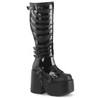 Demonia Camel-235 Cyber Goth Punk Rock Chunky Knee High Platfom Boots