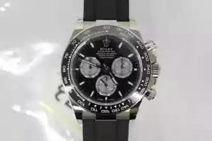 Rolex Daytona Baby Le Herren 18k Weiss Gold Oysterflex Schwarz Dial Uhr 126519LN - Bild 1 von 4