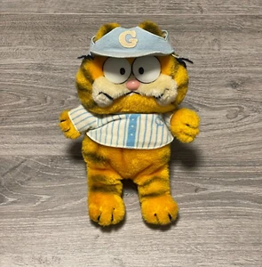 Vintage 1981 GARFIELD Cartoon Cat Baseball Uniform Plush Toy 1980s Bean Bag RARE - Picture 1 of 6