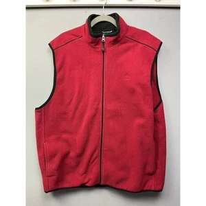 Timberland Vest Mens XL Fleece Sleeveless Full Zip Solid Casual Logo Pockets - Picture 1 of 8