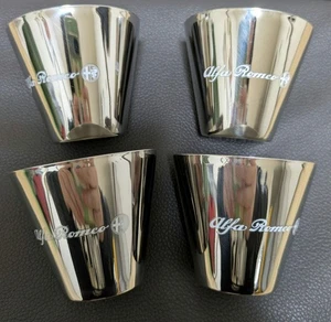 Alfa Romeo Stainless Steel Cups Shot glasses 4pcs set Rare Novlety No box MINT - Picture 1 of 4