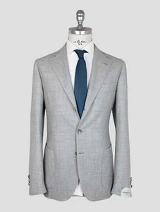NEW LUIGI BORRELLI GRAY VIRGIN WOOL  SUIT US 38 - EU 48 BOR8 - Picture 1 of 7