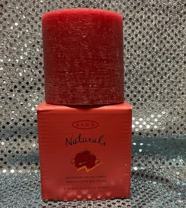 Avon Naturals Spiceberry Pillar Candle In Box, 2000, Unused/New - Picture 1 of 1
