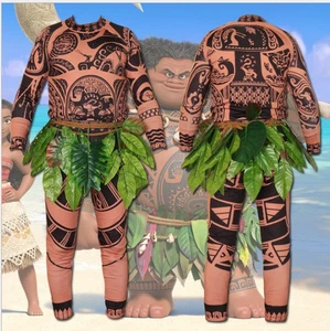 Tatuaje Disfraz Juegos con disfraces Purim Desfile Juego de rol Halloween Adultos Hombres Moana Maui - Imagen 1 de 5