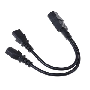 UPS server C14 to C13 Y splitter extension cable PDU.PSU power cable cord -b - Photo 1/10