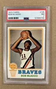1973 TOPPS #135 BOB MCADOO RC PSA 7 NM - Picture 1 of 2