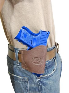 New Barsony Brown Leather Yaqui Holster Kel-Tec Sccy Kimber Compact 9mm 40 45 - Picture 1 of 10