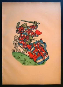 LE DUC DE LUXEMBOURG Heraldique armoiries equestre - Imagen 1 de 1