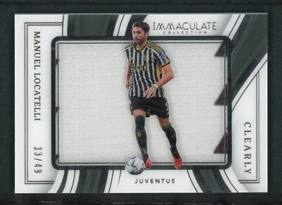 2023-24 MANUEL LOCATELLI 33/49 JERSEY PANINI IMMACULATE COLLECTION CLEARLY - Image 1 of 2