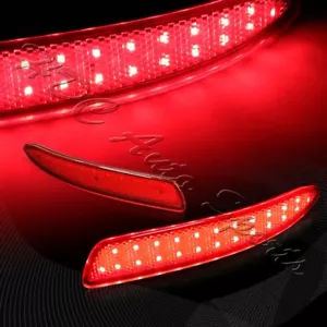 For 2007-2013 BMW E70 X5 Red Lens 48-SMD LED Rear Bumper Stop Brake Light Lamps - Picture 1 of 5
