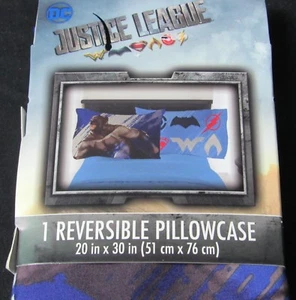 Funda de almohada reversible de la Liga de la Justicia de DC Comics para niños ropa de cama nueva - Imagen 1 de 6