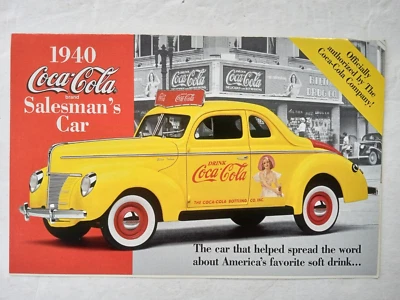 DANBURY MINT 1940 Coca Cola Salesman's Car BROCHURE PAPERWORK ONLY NO CAR Read! - Image 1 of 4