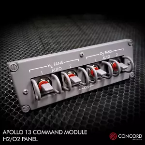 APOLLO 13 COMMAND MODULE QUAD SWITCH PANEL - H2-O2 FAN SWITCHES - Picture 1 of 7