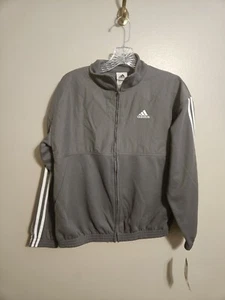 Adidas Boys Youth Iconic Full Zip Track Jacket Size Large (14/16) Gray - Picture 1 of 9