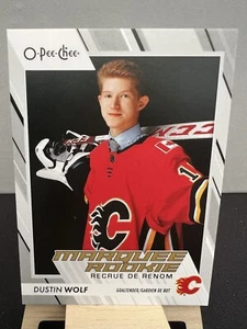 2023-24 O-Pee-Chee OPC #574 Dustin Wolf, Calgary Flames MARQUEE ROOKIE Variation - Bild 1 von 2