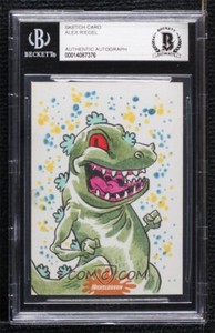 Nickelodeon Reptar Rugrats Original Art Sketch Card 1/1 BAS