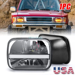 5X7" 7X6Inch Black LED Headlight Turn Signal DRL For Toyota Pickup Tacoma Celica - Picture 1 of 15