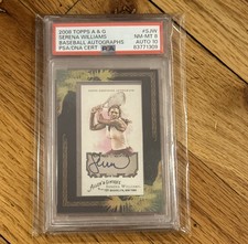 2008 TOPPS ALLEN & GINTER Serena Williams PSA 8 Auto Gem Mint 10 Tennis HOF
