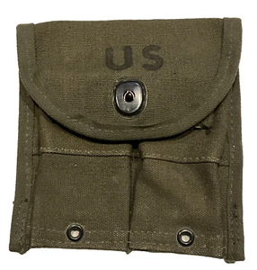 Original Segunda Guerra Mundial Tipo Ejército de EE. UU. CARABINA CINTURÓN MUNICIÓN CARGADOR BOLSA Fecha 1958 - Imagen 1 de 6
