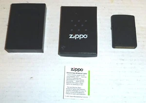Genuine Zippo Windproof Lighter Black F 12 June 2012 Made in USA with Box - Picture 1 of 10