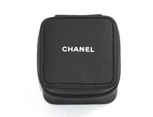 CHANEL Travel Watch Case Box 2015 black leather Jewelry pouch - Picture 1 of 7