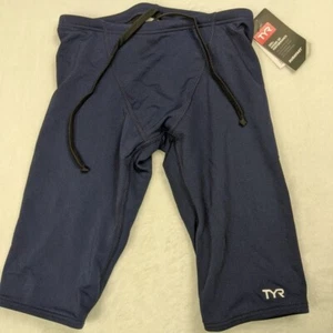 TYR Men's Durafast One Jammer Swimsuit, Size 26 Navy - Picture 1 of 5